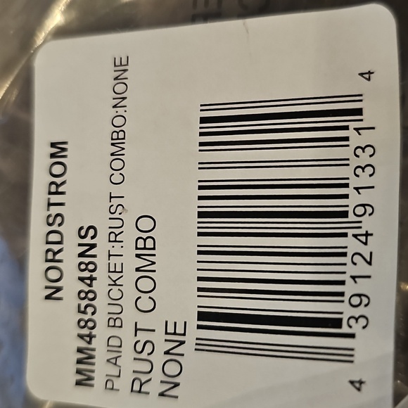 New Melrose & Market Plaid Eyelash Bucket Hat Rust Combo One Size - Picture 13 of 13